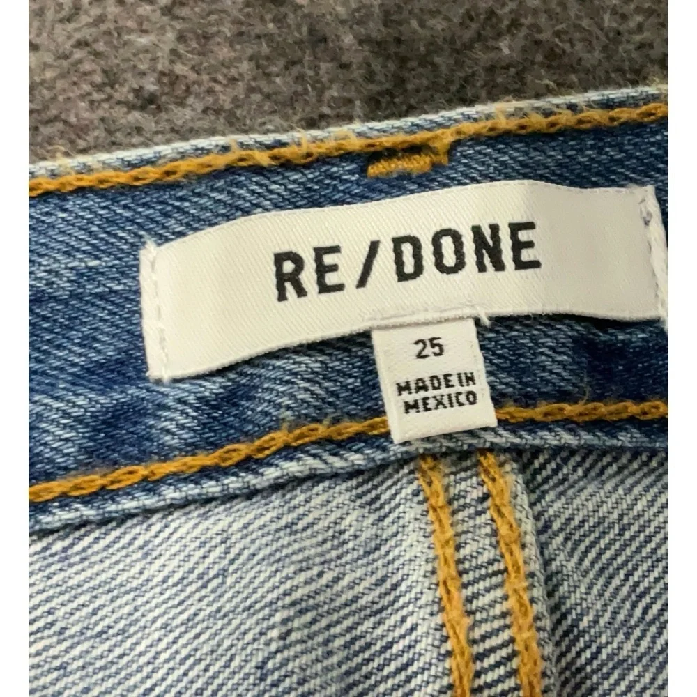 Re/Done Loose Long Short in Minerva Destroy denim Bermuda Size 25
